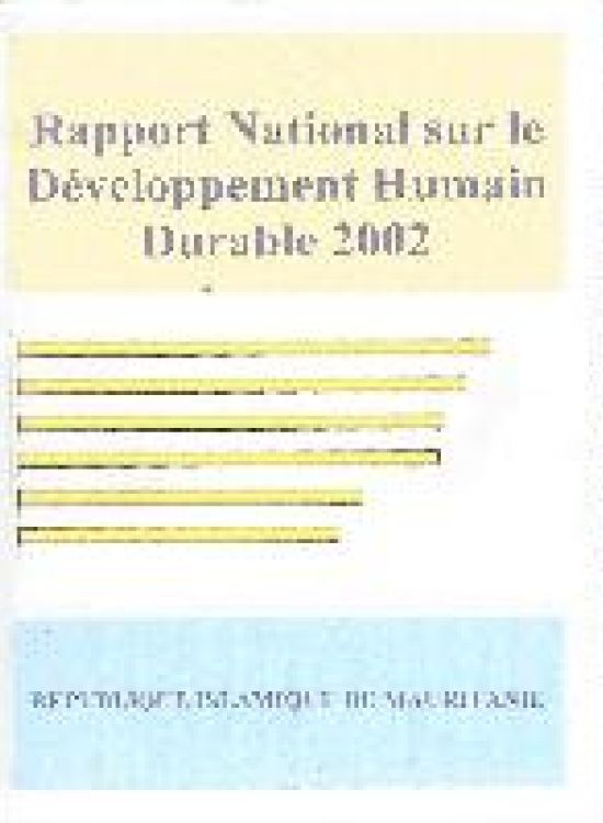 Publication report cover: Rapport National sur le Développement Humain Durable 2002