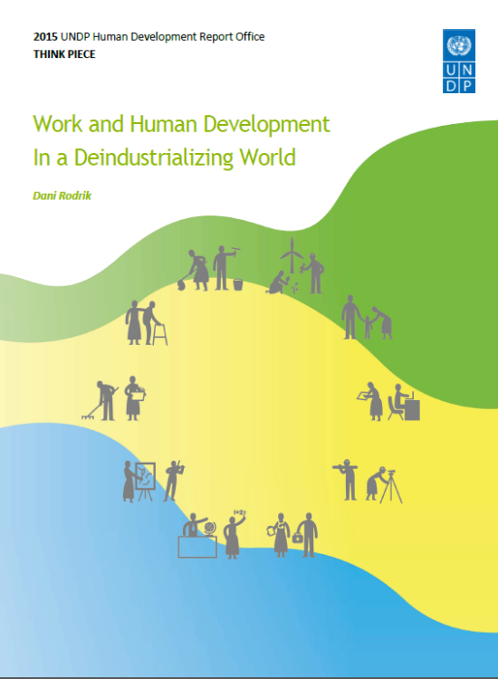 Publication report cover: Work and Human Development in a Deindustrializing World