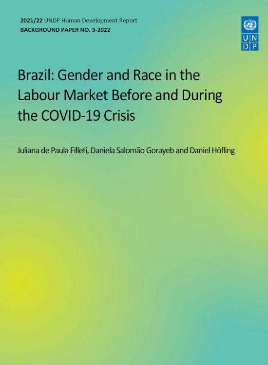 Publication report cover: Brazil: Gender and Race in the Labour Market Before and During the COVID-19 Crisis