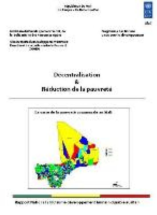 Publication report cover: Poverty National Development Report Mali