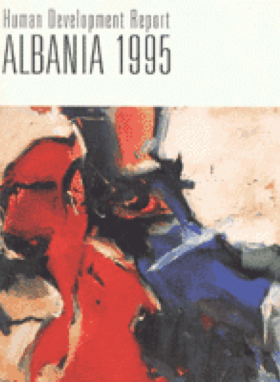 Publication report cover: General Human Development Report Albania - 1995