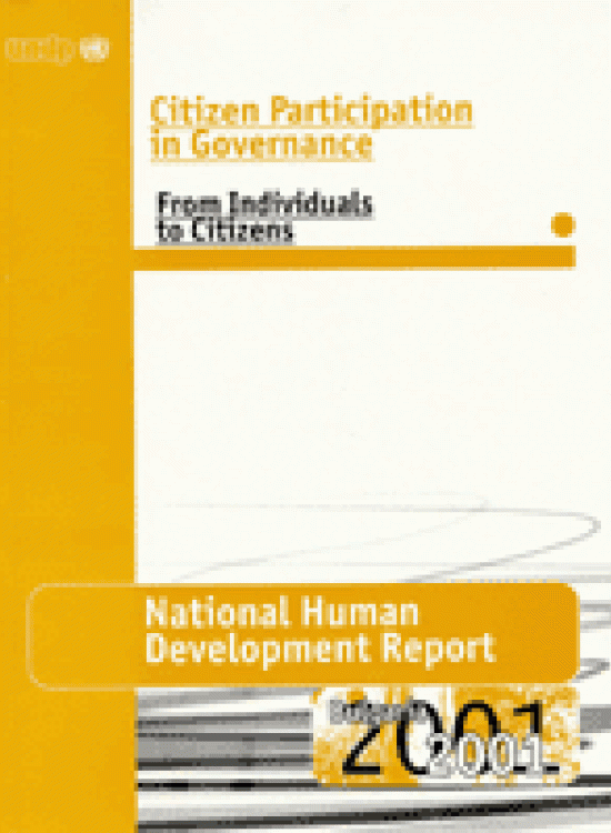 Publication report cover:  Citizen Participation in Governance: from Individuals to Citizens