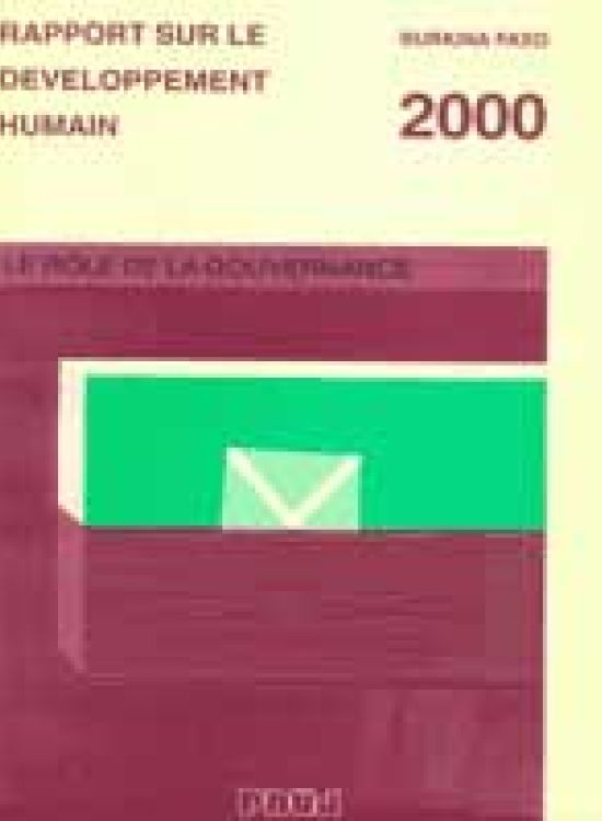 Publication report cover: Human Development Report Burkina Faso 2000