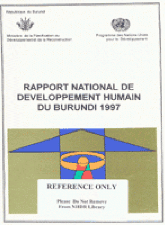 Publication report cover: General Human Development Report Burundi 1997