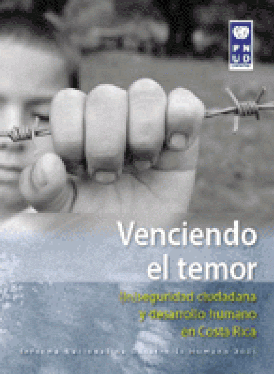 Publication report cover: Informe de Desarrollo Humano en Costa Rica