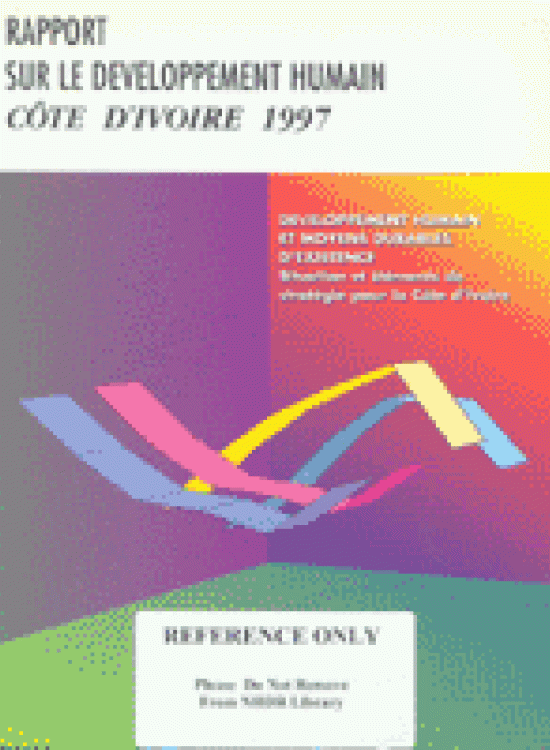 Publication report cover: General Human Development Report Cote d'Ivoire 1997