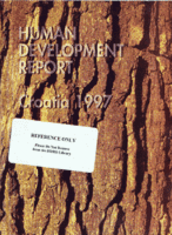 Publication report cover: General Human Development Report Croatia 1997
