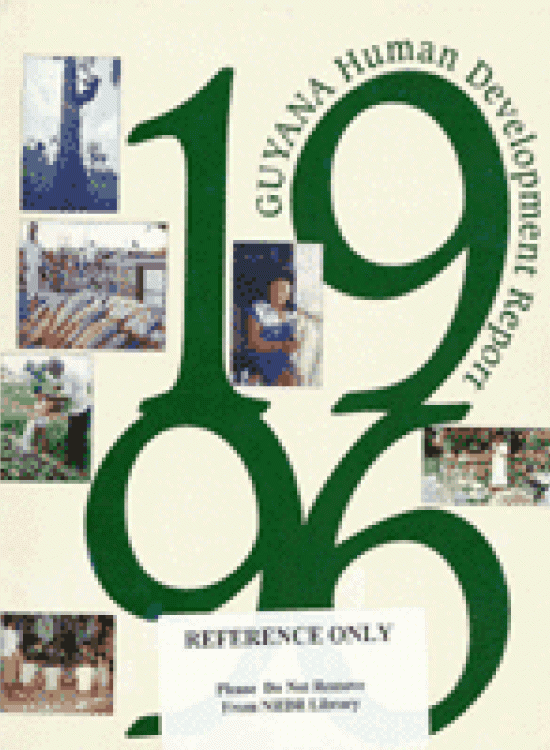 Publication report cover: General Human Development Report Guyana 1996