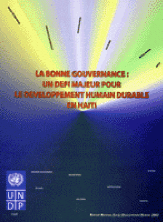 Publication report cover: Haiti and Governance for Human Development