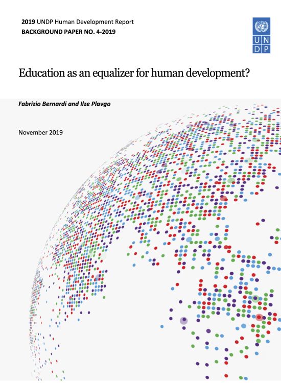 Publication report cover: Education as an equalizer for human development?
