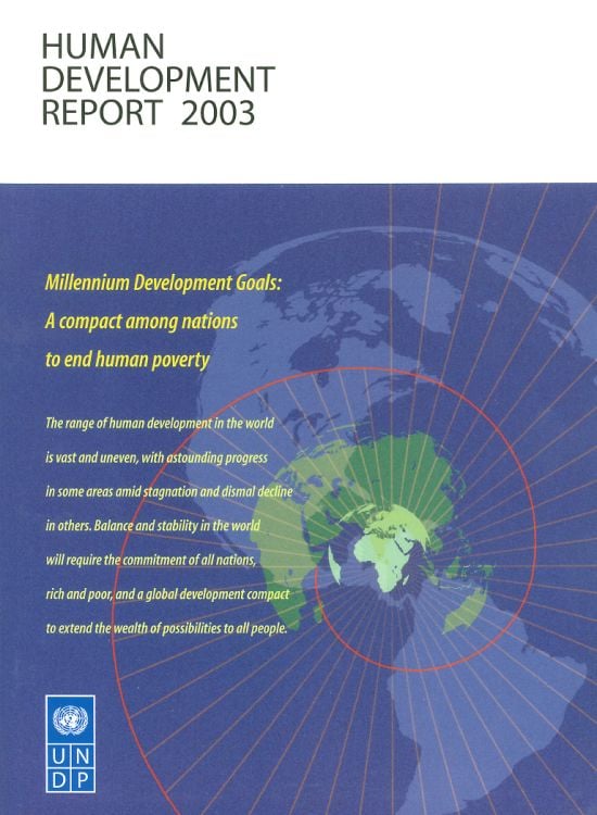Publication report cover: Human Development Report 2003