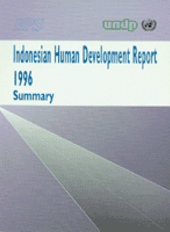 Publication report cover: General Human Development Report: Indonesia 1996