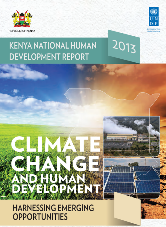 Publication report cover: Climate Change and Human Development