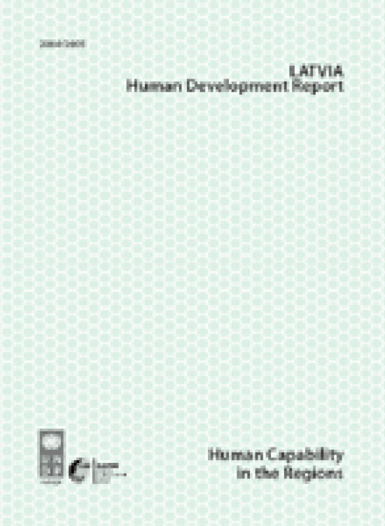 Publication report cover: Latvia Human Develpoment Report