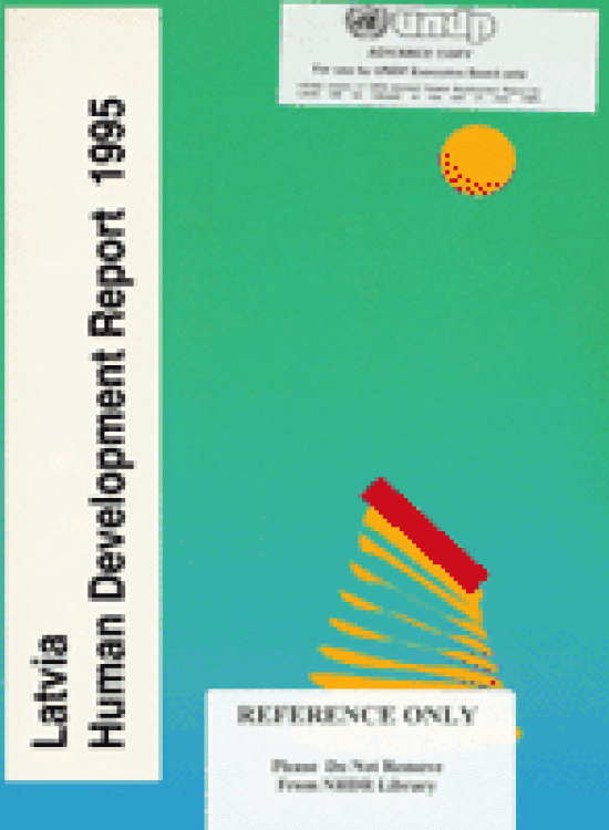 Publication report cover: General Human Development Report Latvia 1995