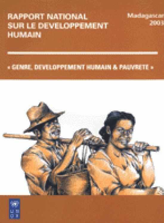 Publication report cover: Rapport national sur le developpement humain