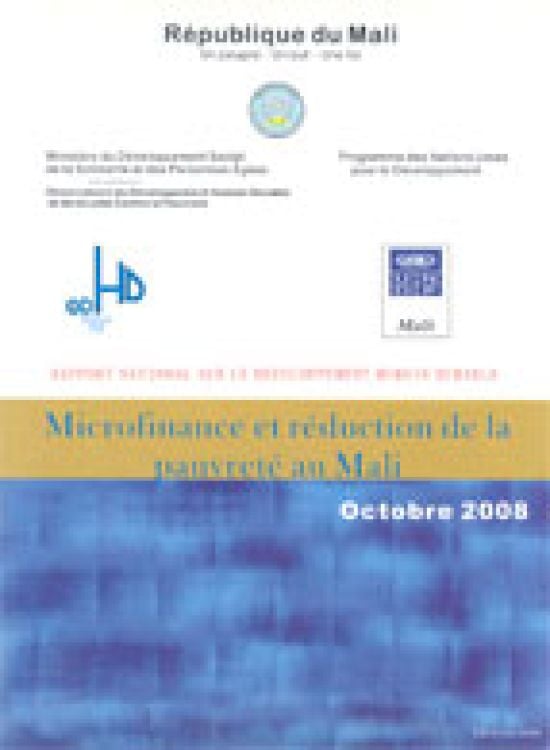 Publication report cover: Microfinance et réduction de la pauvreté au Mali