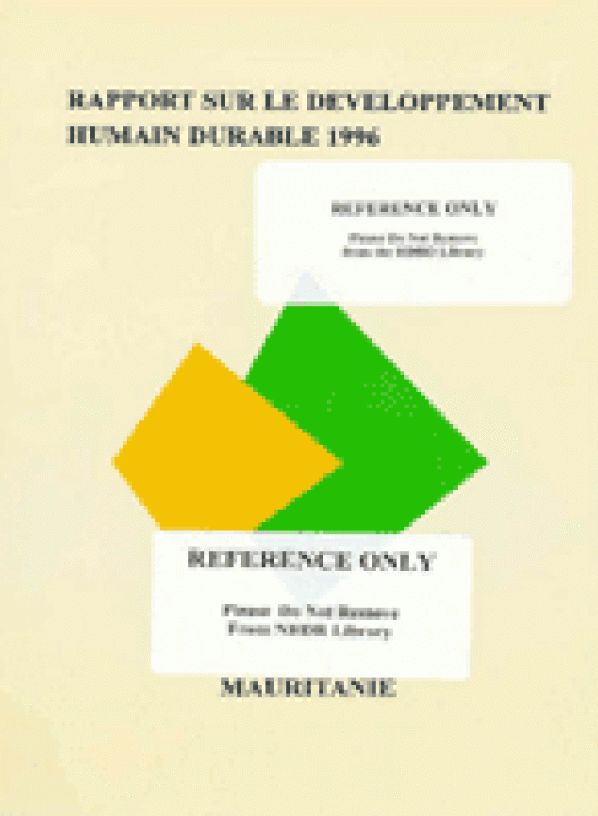 Publication report cover: General Human Development Report: Mauritania 1996