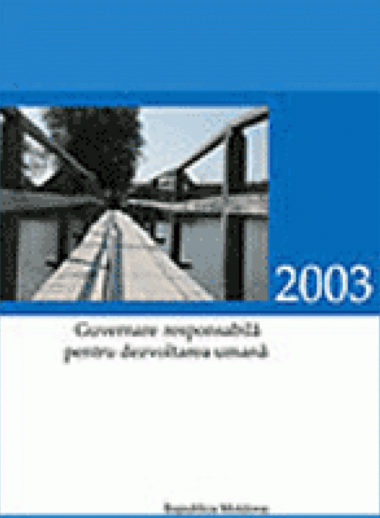 Publication report cover: Moldiva National Human Development Report - 2003