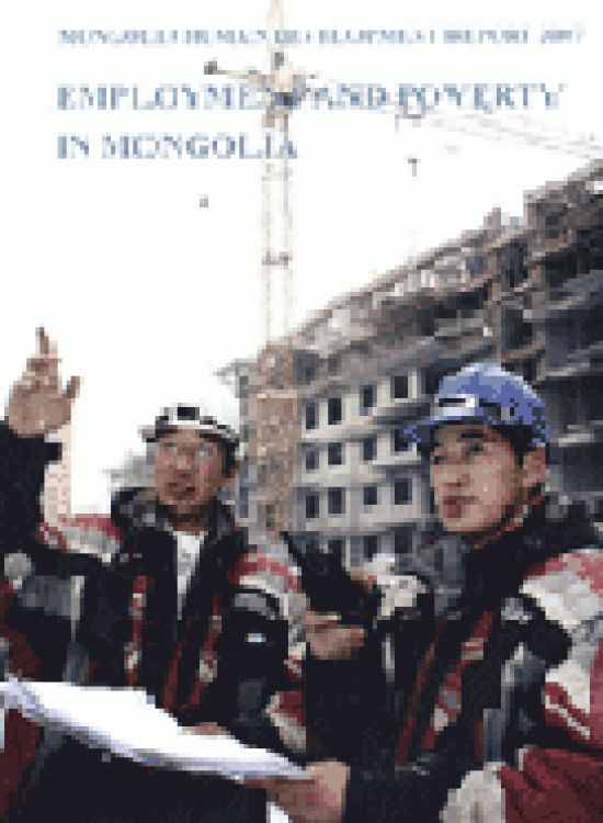 Publication report cover: Employment and Poverty in Mongolia