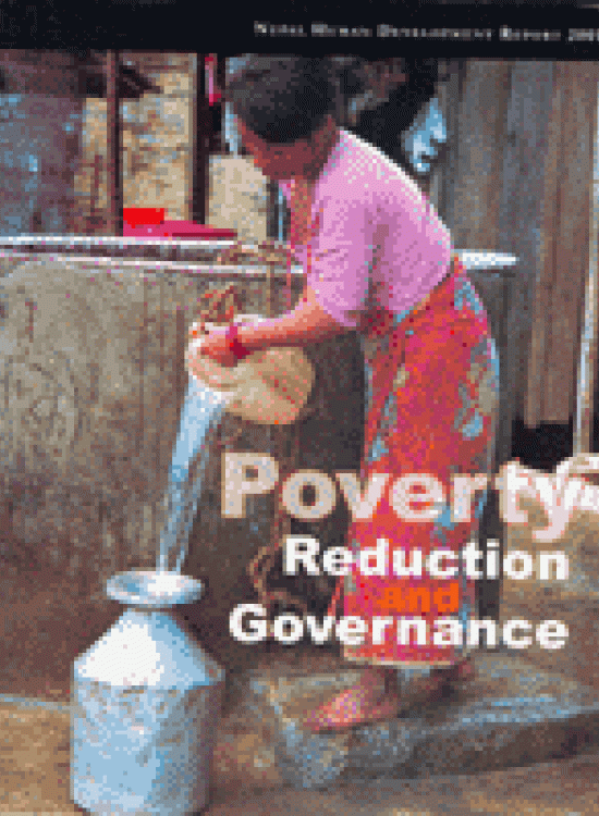 Publication report cover:  Poverty Reduction and Governance Nepal
