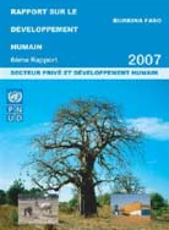Publication report cover: Secteur privé et developement humain durable