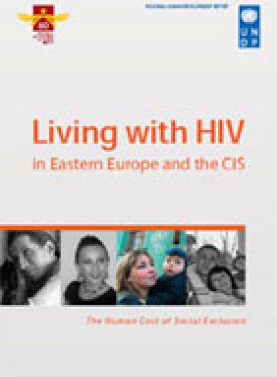 Publication report cover: Living with HIV in Eastern Europe and CIS