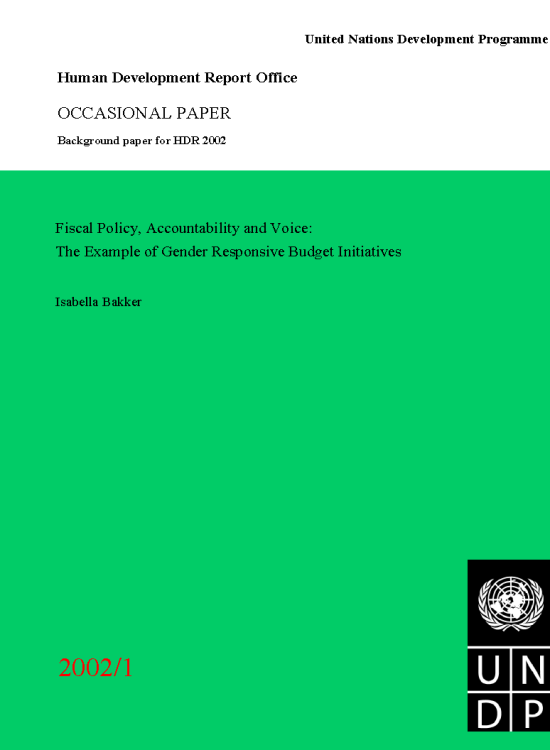 Publication report cover: Fiscal Policy, Accountability and Voice
