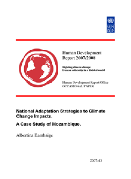 Publication report cover: National Adaptation Strategies to Climate Change Impacts