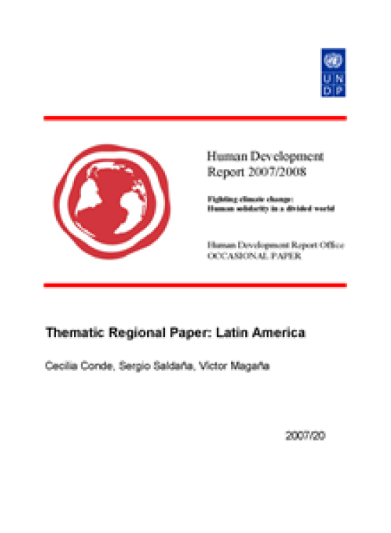 Publication report cover: Thematic Regional Paper: Latin America