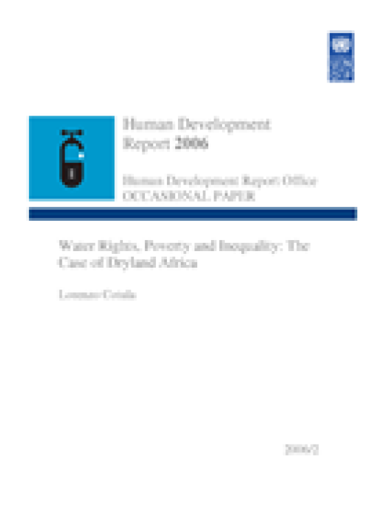 Publication report cover: Water Rights, Poverty and Inequality
