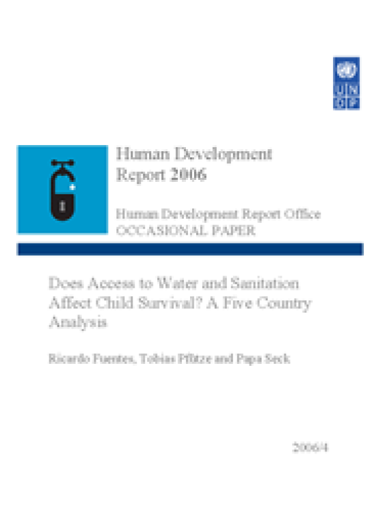 Publication report cover: Does Access to Water and Sanitation Affect Child Survival?