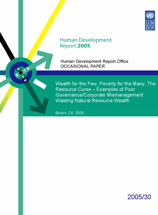 Publication report cover: Wealth for the Few, Poverty for the Many