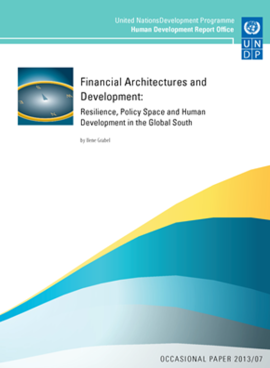 Publication report cover: Financial architectures and Development
