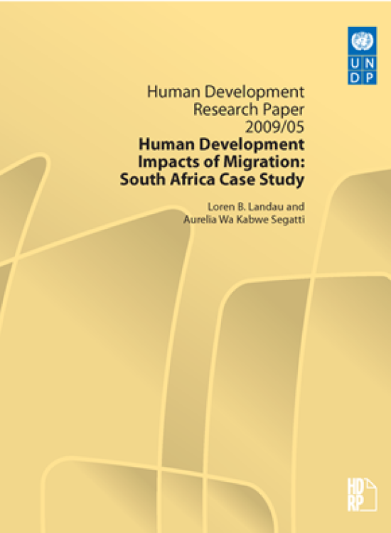Publication report cover: Human Development Impacts of Migration