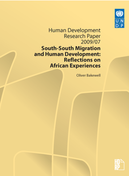 Publication report cover: South-South Migration and Human Development