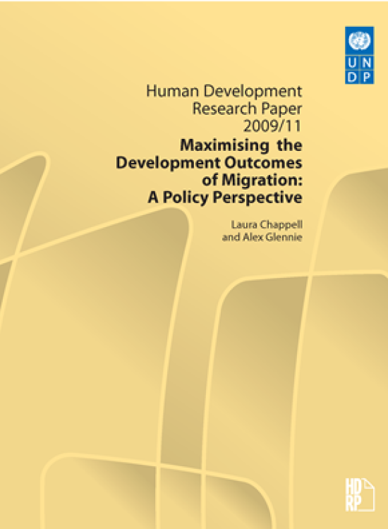 Publication report cover: Maximising the Development Outcomes of Migration