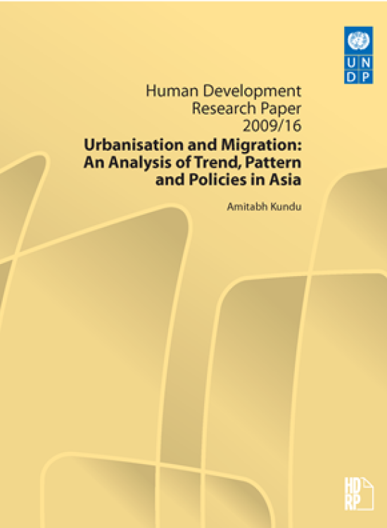 Publication report cover: Urbanisation and Migration
