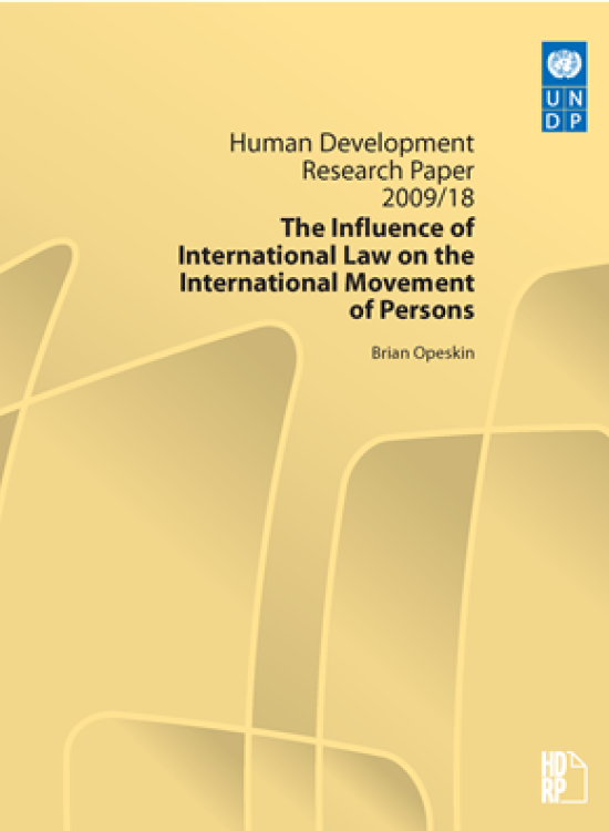 Publication report cover: The Influence of International Law on the International Movement of Persons