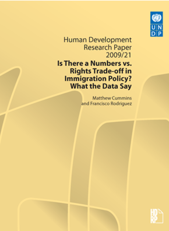 Publication report cover: Is There a Numbers vs. Rights Trade-off in Immigration Policy?