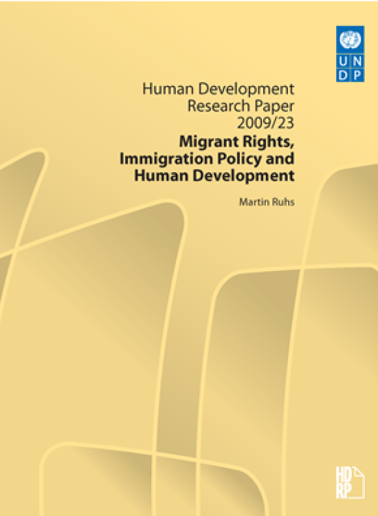 Publication report cover: Migrant Rights, Immigration Policy and Human Development