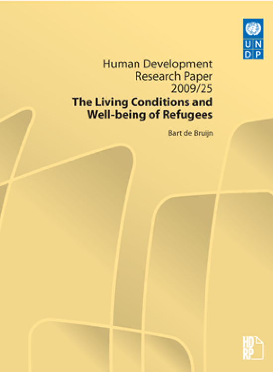Publication report cover: The Living Conditions and Well-being of Refugees