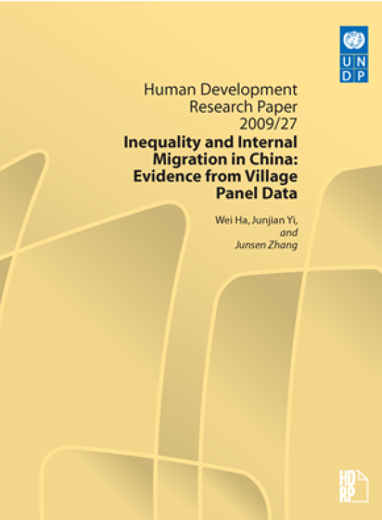 Publication report cover: Inequality and Internal Migration in China