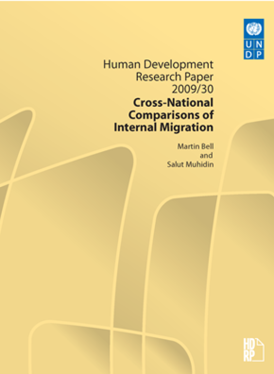 Publication report cover: Cross-National Comparisons of Internal Migration