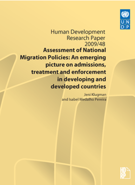 Publication report cover: Assessment of National Migration Policies