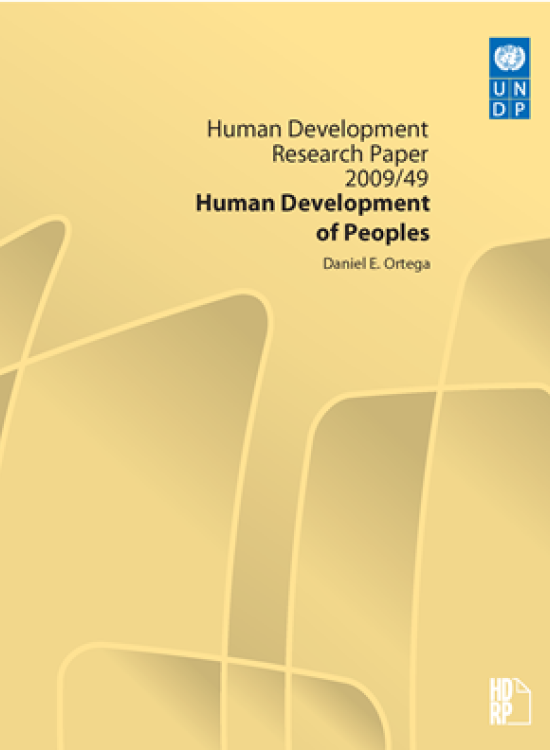 Publication report cover: Human Development of Peoples