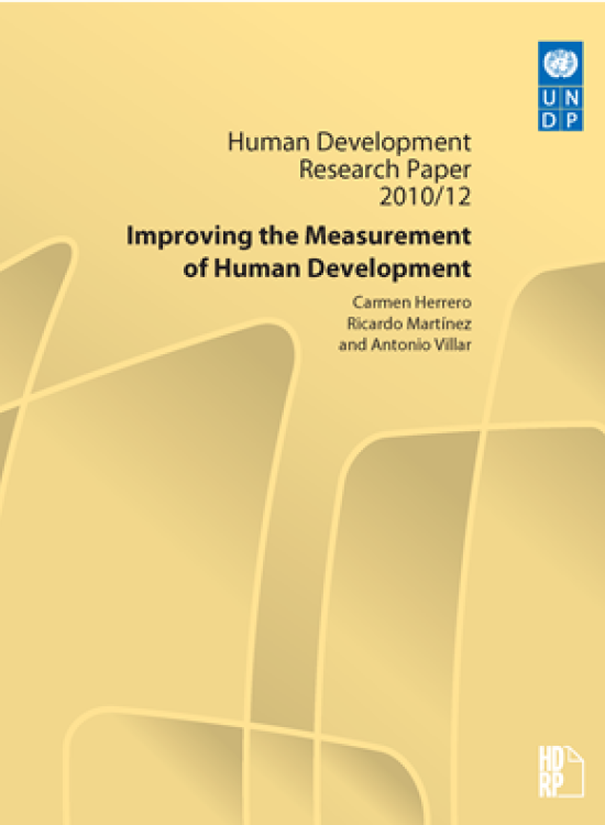 Publication report cover: Improving the Measurement of Human Development