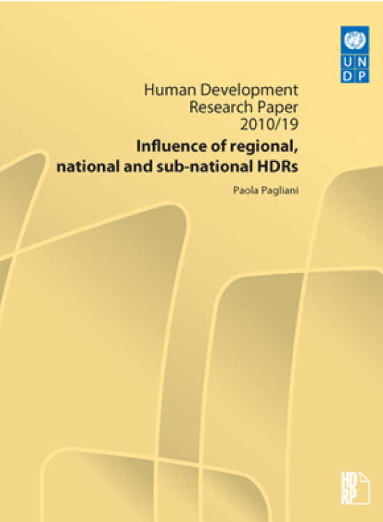 Publication report cover: Inuence of regional, national and sub-national HDRs