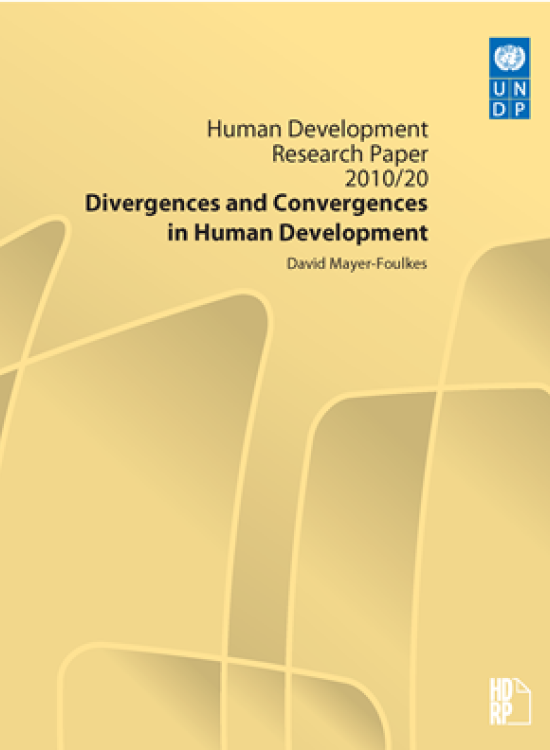 Publication report cover: Divergences and Convergences in Human Development