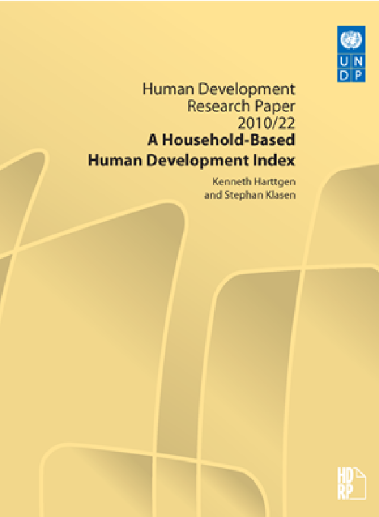 Publication report cover: A Household-Based Human Development Index